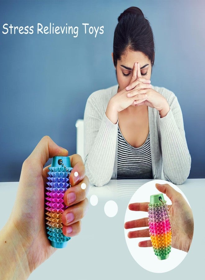 emeqzoa Upgrade Little Ouchies Pain Stim Fidget 3D Printed Fidget Toys Anxiety Relief Items,Handheld Fidget Toys,Adults & Teens Promotes Focus, Novelty Stress Relief for Christmas Birthday Gifts (Rainbow) - Image 4